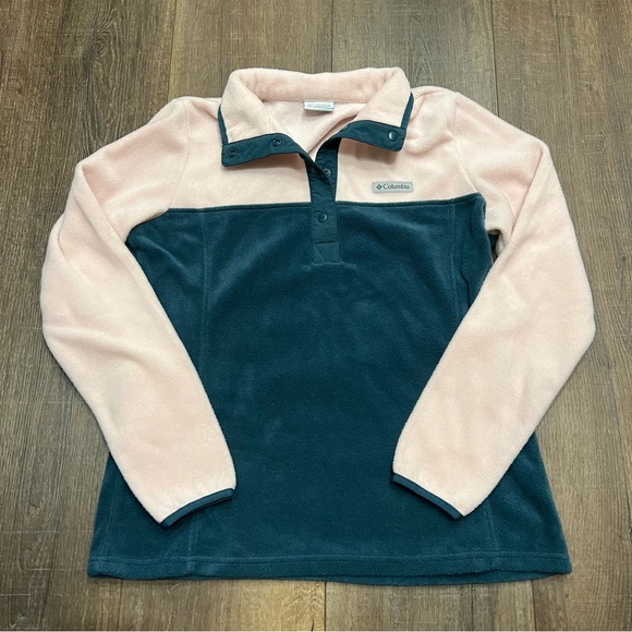 Columbia fleece pullover quarter button up - Picture 1 of 6